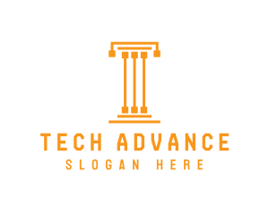 Tech Pillar T logo design