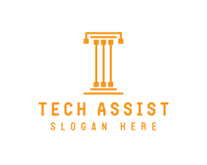 Tech Pillar T logo design