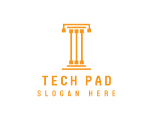 Tech Pillar T logo design