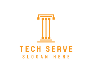 Tech Pillar T logo design