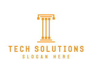 Tech Pillar T logo design