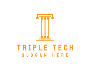 Tech Pillar T logo design