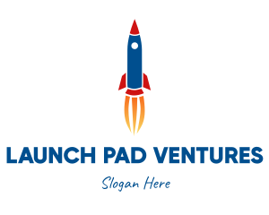 Rocketship Toy Launch logo design