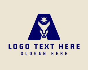 Star Kangaroo Letter A Logo