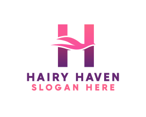 Pink Dove Letter H logo design