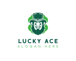 Leprechaun Clover Cartoon logo design