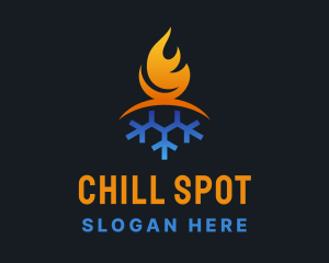 Fire Ice Cooling logo design