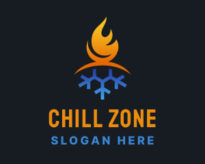 Fire Ice Cooling logo design