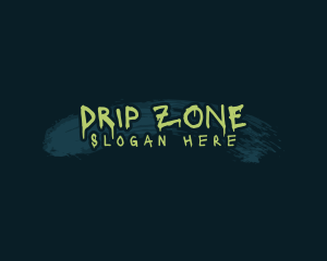 Funky Graffiti Drip logo design