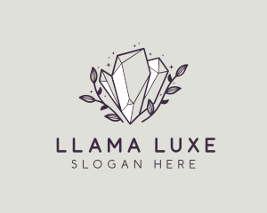 Luxe Premium Crystal Stone logo design