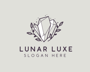 Luxe Premium Crystal Stone logo design