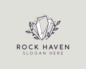 Luxe Premium Crystal Stone logo design