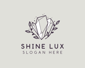 Luxe Premium Crystal Stone logo design