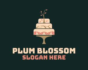 Cake Cherry Blossom Bakery logo design