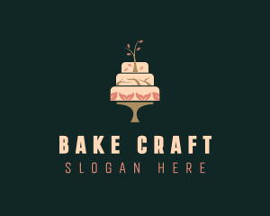 Cake Cherry Blossom Bakery logo design