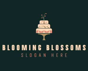 Cake Cherry Blossom Bakery logo design