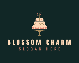 Cake Cherry Blossom Bakery logo design