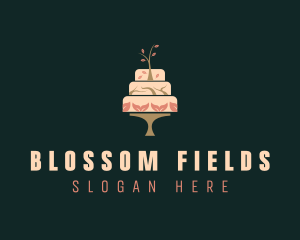 Cake Cherry Blossom Bakery logo design