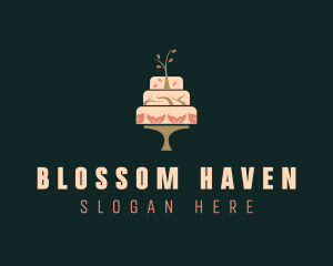 Cake Cherry Blossom Bakery logo design