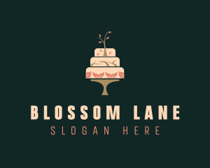 Cake Cherry Blossom Bakery logo design