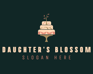 Cake Cherry Blossom Bakery logo design