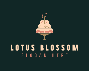 Cake Cherry Blossom Bakery logo design