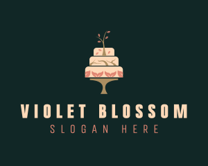 Cake Cherry Blossom Bakery logo design