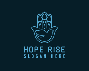 Hamsa Dove Jew logo