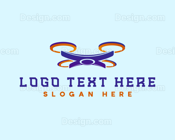 Drone Quadcopter Technology Logo