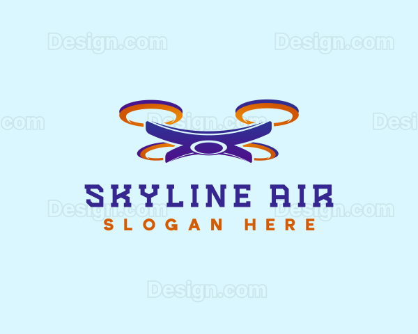 Drone Quadcopter Technology Logo