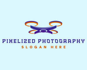 Drone Quadcopter Technology logo design