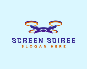 Drone Quadcopter Technology logo design