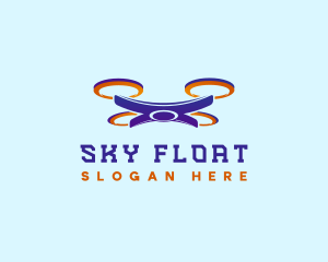 Drone Quadcopter Technology logo design