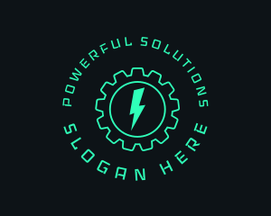 Electric Energy Gear  logo design