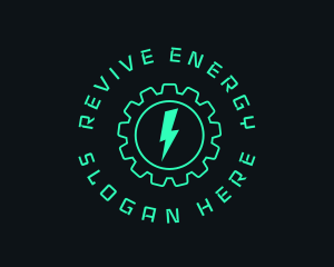 Electric Energy Gear  logo design