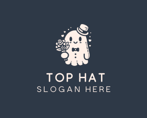 Hat Flower Ghost logo design