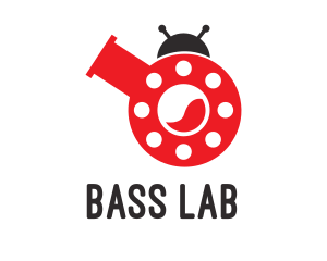 Laboratory Flask Ladybug logo design