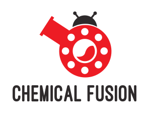 Laboratory Flask Ladybug logo design