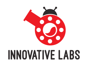 Laboratory Flask Ladybug logo