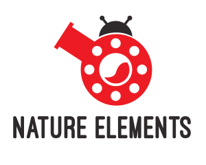 Laboratory Flask Ladybug logo design