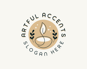 Candle Leaf Home Decor logo design