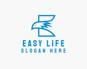 Wildlife Eagle Letter E logo design