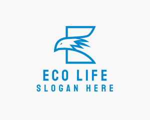 Wildlife Eagle Letter E logo design