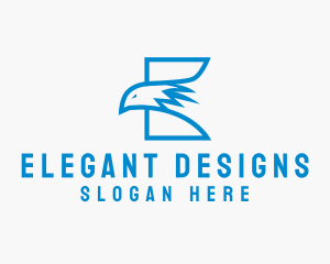 Wildlife Eagle Letter E logo design