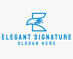 Wildlife Eagle Letter E logo design