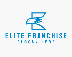 Wildlife Eagle Letter E logo design