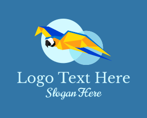 Polygon Flying Parrot Logo