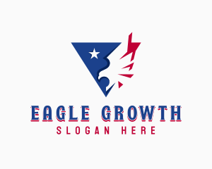 Patriotic USA Eagle logo design