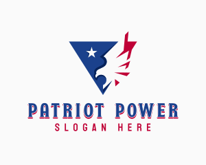 Patriotic USA Eagle logo design