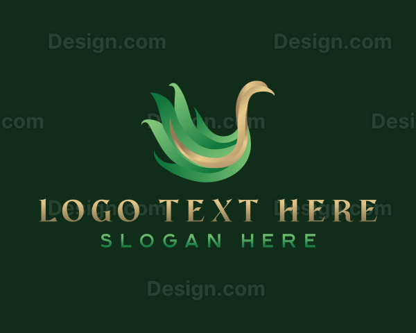 Luxury Swan Leaf Logo